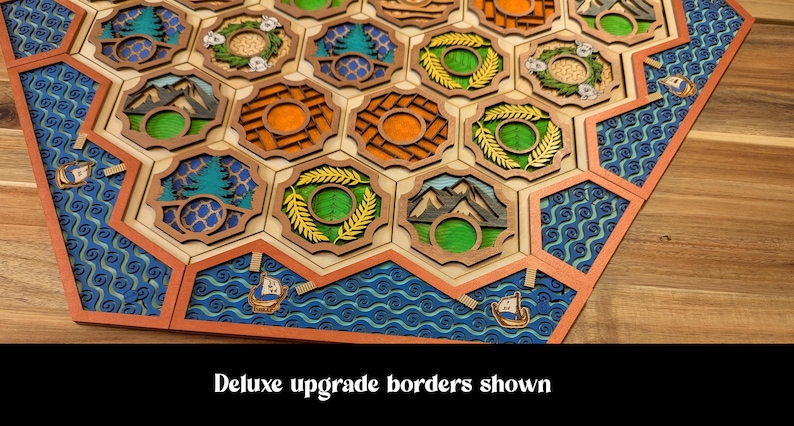 Custom wooden two-layer Settlers of Catan boards. Standard or 5-6 Players. Free US shipping. image 7