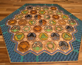 Custom 8 player Settlers of Catan boards, free US shipping