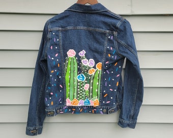 Cactus Denim Jacket | Etsy