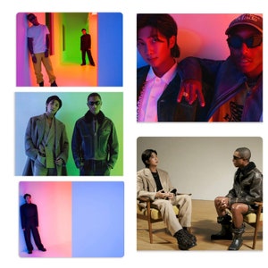 RM von BTS und Pharrell Williams Rolling Stone Magazine handgemachte inoffizielle Fotokarten Kim Namjoon