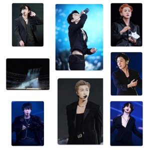 BTS Black Swan se viste con trajes de concierto en Los Ángeles Permiso para bailar en el escenario Tarjetas fotográficas no oficiales hechas a mano RM Jin Suga jhope Jimin V Jungkook