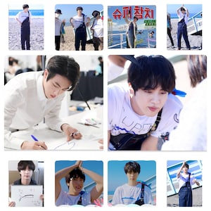 BTS Jin Super Tuna (슈퍼 참치) Handmade Unofficial BTS Photocards RM Suga jhope Jin Jimin Jungkook Kim Seokjin Army Bias Bangtan Boys