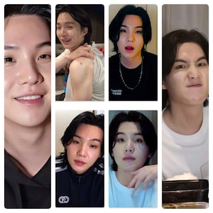 SUGA de BTS Agust D Yoongi D-Day Concert Tour Weverse Live After Concert Chat Tarjetas fotográficas no oficiales hechas a mano Min Yoongi Bias