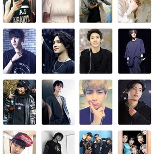 Set de tarjetas fotográficas no oficiales hechas a mano especiales del décimo aniversario de BTS de doble cara de entonces y ahora 2 RM Jin SUGA jhope Jimin V Jungkook