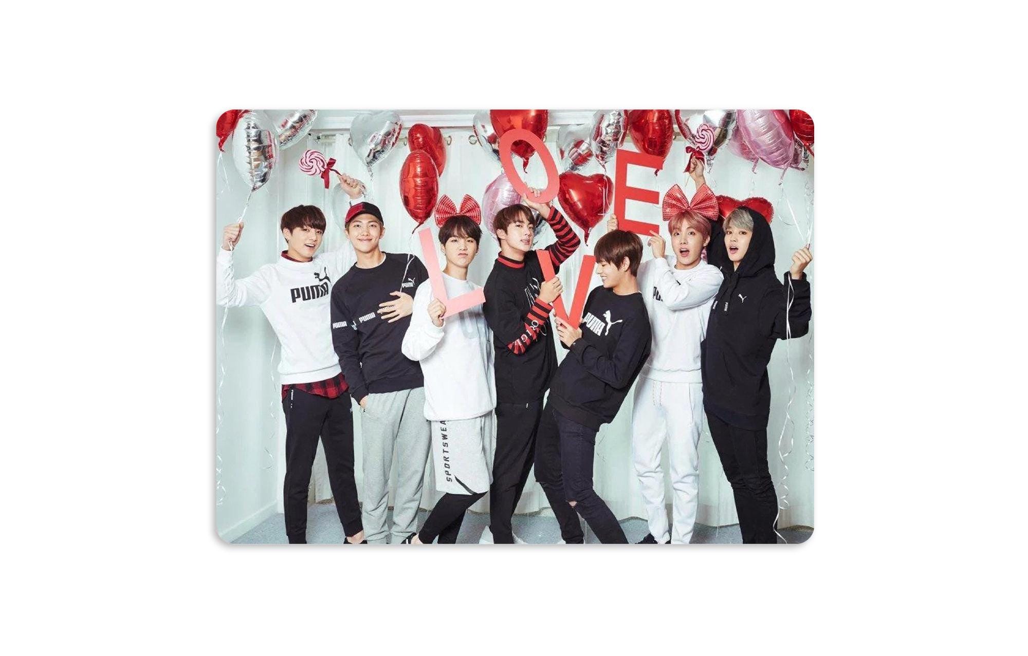 BTS Valentine's Day Handmade Unofficial Photocards RM Jin SUGA