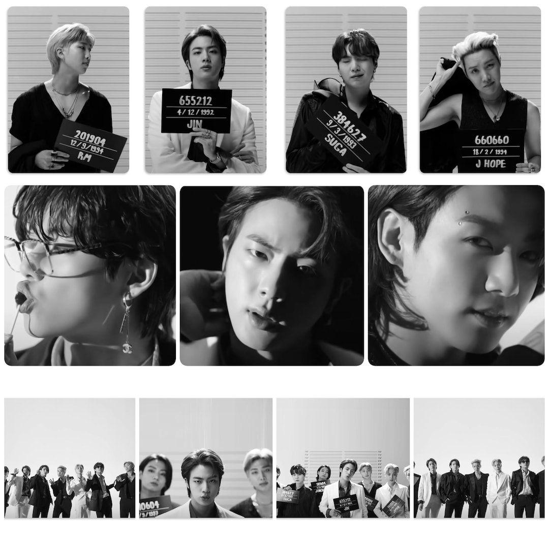 BTS Butter Music Video Black and White Handmade Unofficial