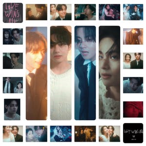 V von BTS und IU Liebe gewinnt alle Musikvideo handgemachte inoffizielle Fotokarten Kim Taehyung Lee Ji-eun