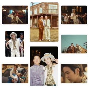 SUGA of BTS et PSY que l'on fabrique à la main avec des cartes-photos de clips musicaux non officiels, 2 min Yoongi