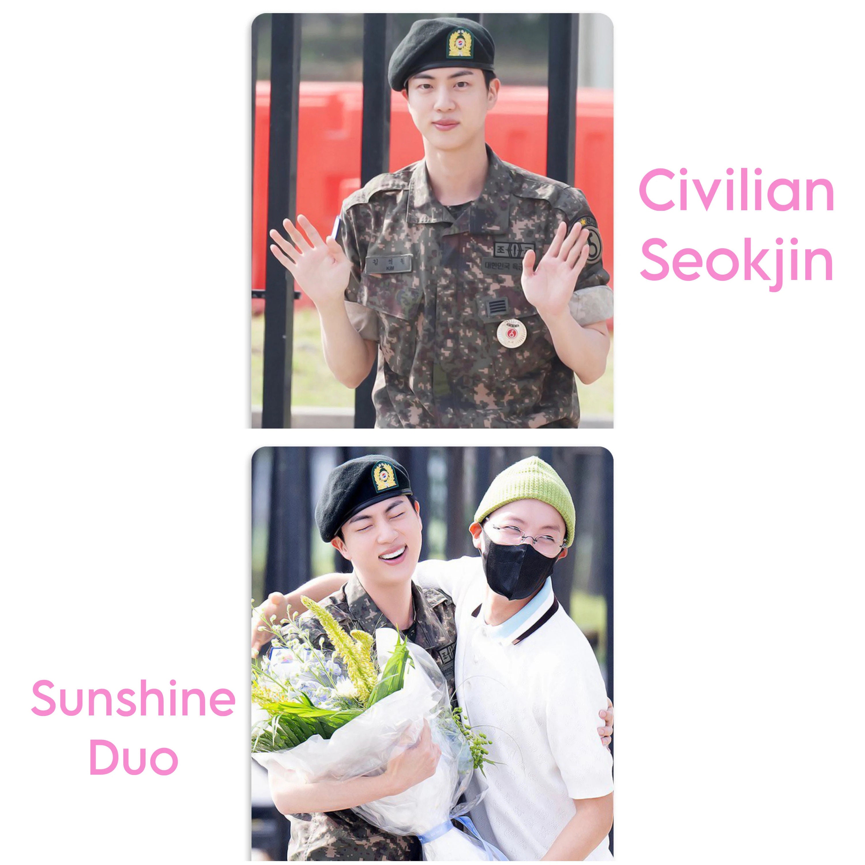 Jin of BTS South Korean Army Military Service Discharge Ceremony