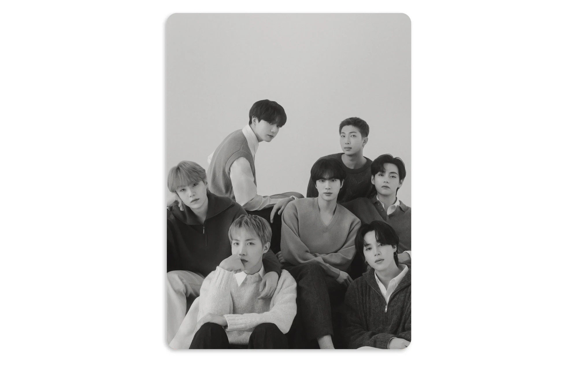 BTS Monochrome Pop-up Shop Handmade Unofficial Photocards RM Jin