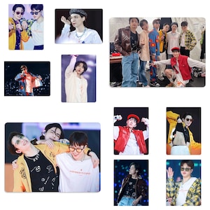Concierto de BTS en Las Vegas, Estadio Allegiant, Permiso para bailar en el escenario, Set de tarjetas fotográficas no oficiales hechas a mano 1 RM Jin SUGA Jhope Jimin V Jungkook