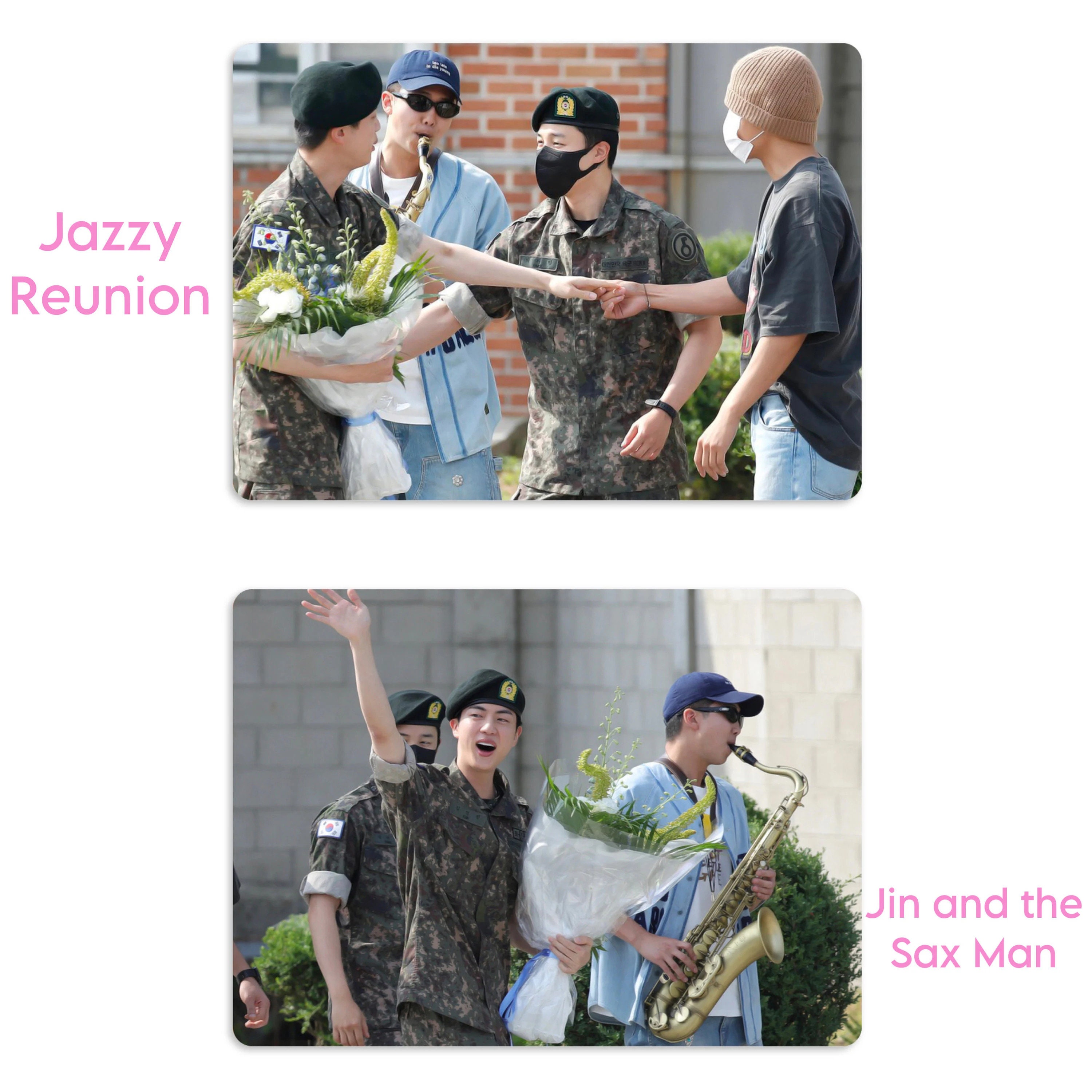 Jin of BTS South Korean Army Military Service Discharge Ceremony