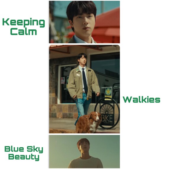JIN Running Wild LINE MUSIC 特典 フォトカード BTSのジン「Running Wild」ミュージックビデオ、手作りの非公式フォト