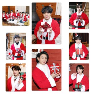 Sesión de fotos navideña de BTS 2020 Tarjetas fotográficas no oficiales hechas a mano RM Jin SUGA jhope Jimin V Jungkook Bangtan Xmas