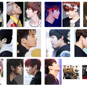 Set de tarjetas fotográficas no oficiales hechas a mano especiales del décimo aniversario de BTS de doble cara de entonces y ahora 1 RM Jin SUGA jhope Jimin V Jungkook