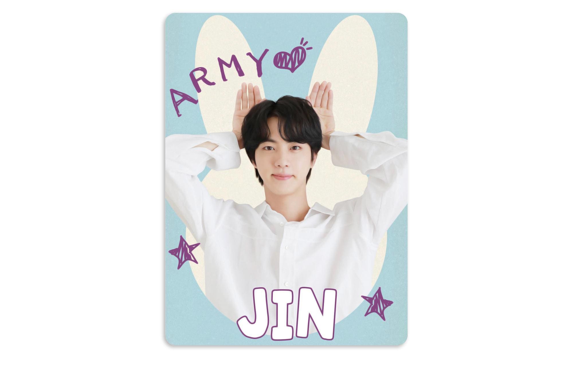 Drowing Rabbits Bts BTS Easter Themed Bunny Ear Pose Handmade Unofficial Photocards RM Jin ...