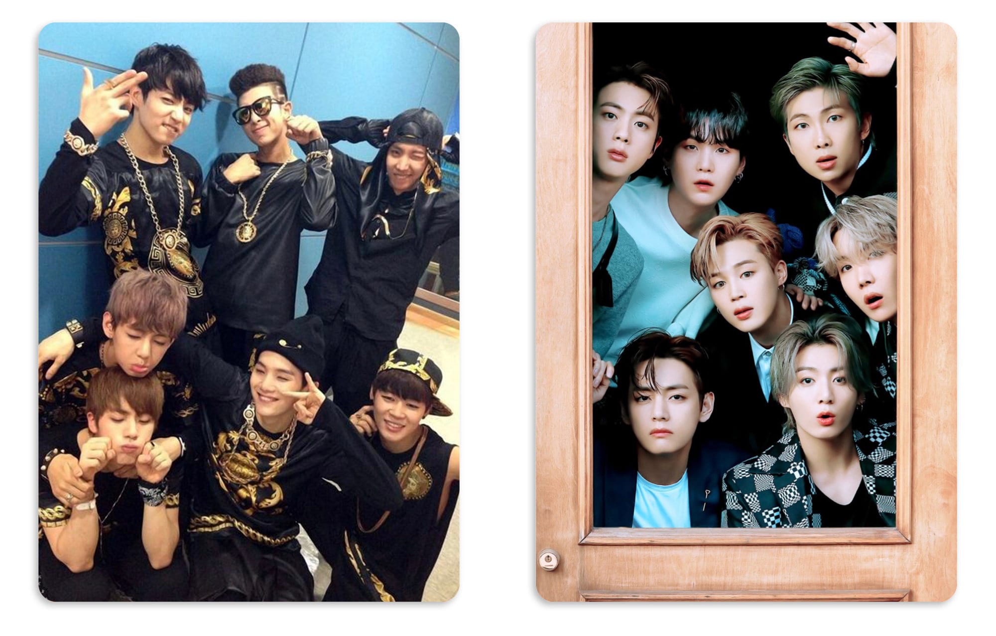 BTS Doubled Sided Then and Now Special 10th Anniversary Handmade