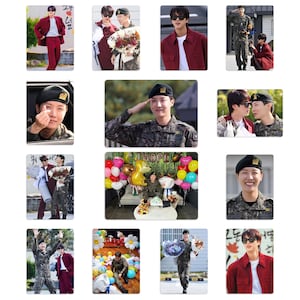 J-Hope de BTS Tarjetas fotográficas no oficiales hechas a mano de baja del servicio militar del ejército de Corea del Sur Jung Hoseok