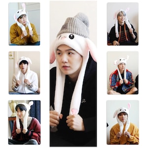 Gorros de conejo con temática de Pascua de BTS Tarjetas fotográficas no oficiales hechas a mano RM Jin SUGA jhope Jimin V Jungkook