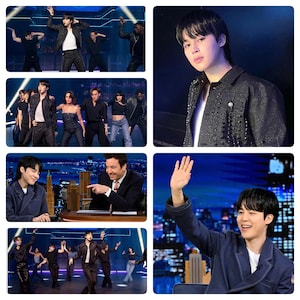 Jimin of BTS Like Crazy Live Performance on the Tonight Show Handmade Unofficial Mini Photocard Set Park Jimin