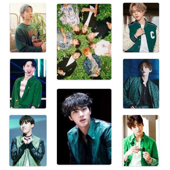 BTS Green St Patrick's Day Themed Handmade Unofficial Photocards