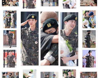 BTSのジン、韓国陸軍除隊式、手作り非公式フォトカード、キム