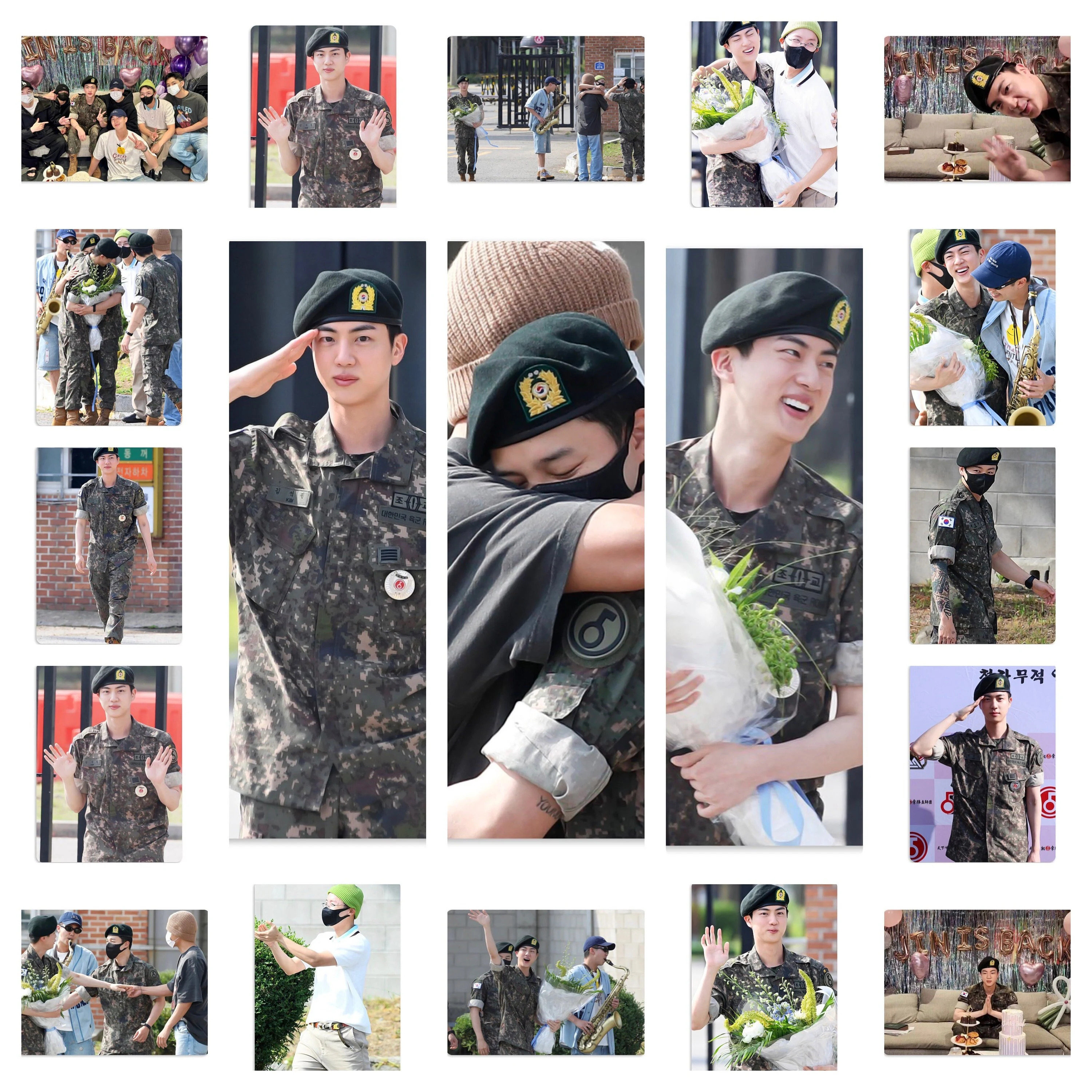 Jin of BTS South Korean Army Military Service Discharge Ceremony