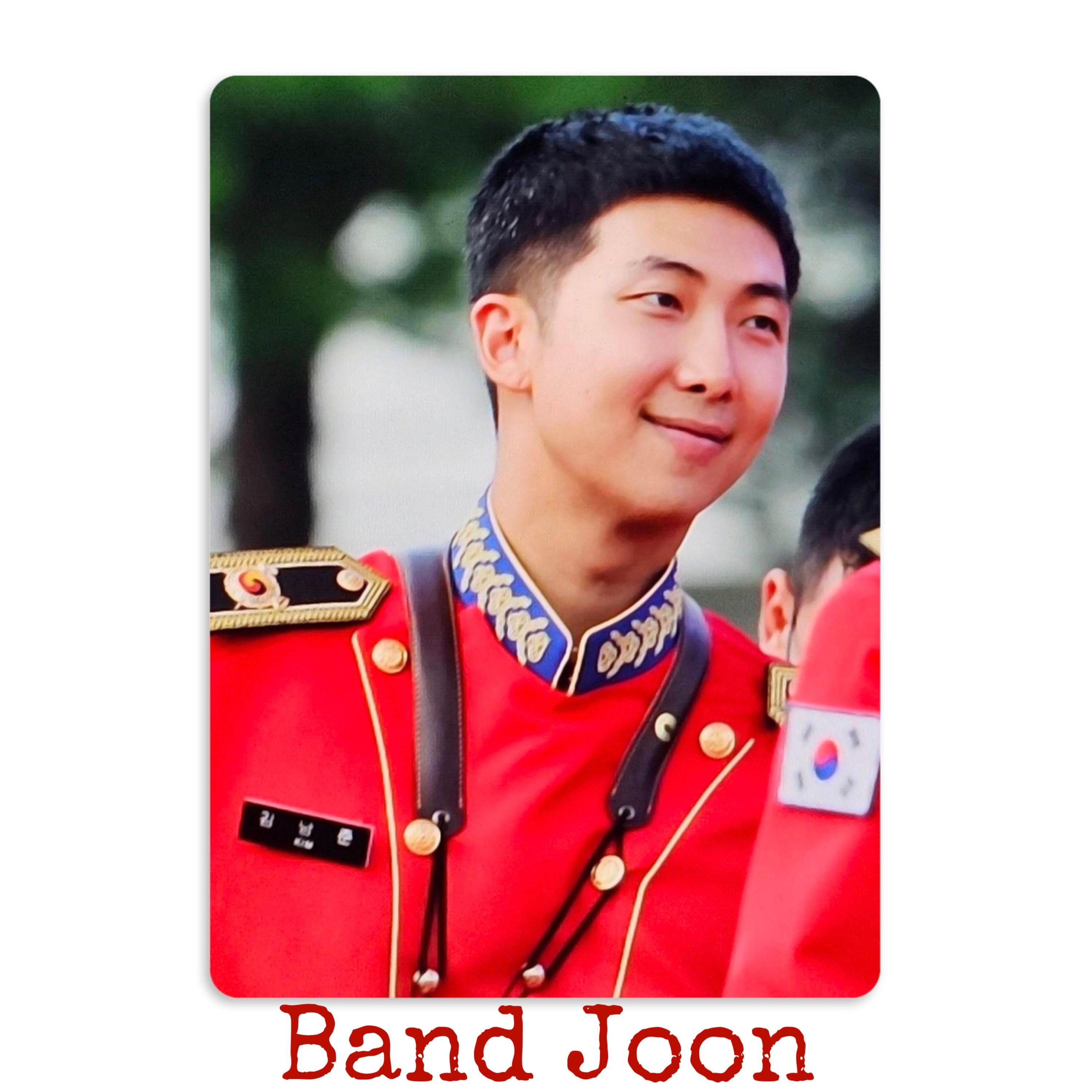 防弾少年団 BTS THE RED BULLET フォトカード RM ナムジュン BTSのRM、韓国陸軍軍楽隊、手作り非公式フォトカード、キム