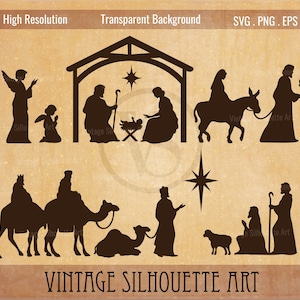 Scena Narodzenia svg, Jezus svg, Chrześcijański svg, Sylwetka Narodzenia, Żłób svg, Boże Narodzenie svg, Maryja Józef, Narodzenie png, Clipart Narodzenia,