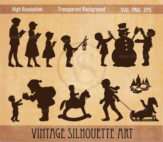Winter Svg, Snowman Svg, Winter Clipart, Christmas Svg Bundle, Santa Svg, Winter Scene, Winter Png, Christmas Scene Svg, Vintage Christmas