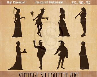 Medieval Clipart, Joker SVG, Joker PNG, Medieval Women, Medieval Men, Medieval Princess, Medieval Prince, Middle Ages, clipart bundle,