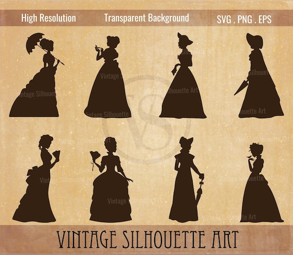 vintage lady silhouette