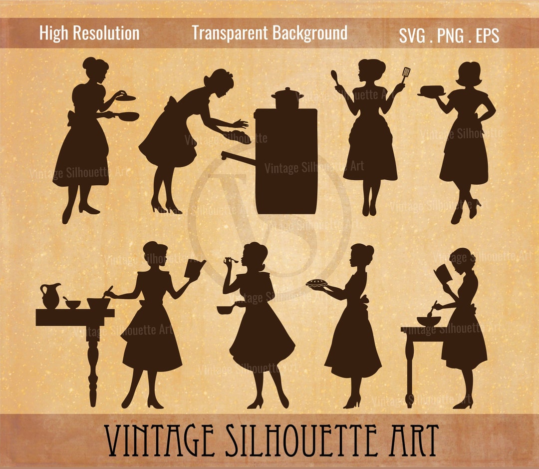 Donna vintage che cucina, casalinga anni '40 in cucina, donna - Main Image