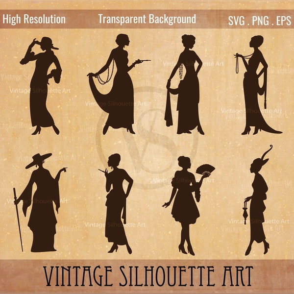 1920s Svg, 1920s Silhouette, Roaring 20s Svg, 1920 Svg, 1920s Fashion, 1920s inspired, 20s Fashion, Fashion Svg, 1920s Flapper Girl, 1920s