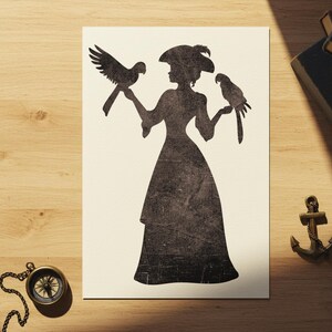 Pirate Girl Silhouette Clip Art, Caribbean Pirate Ship (SVG, PNG, EPS) image 4