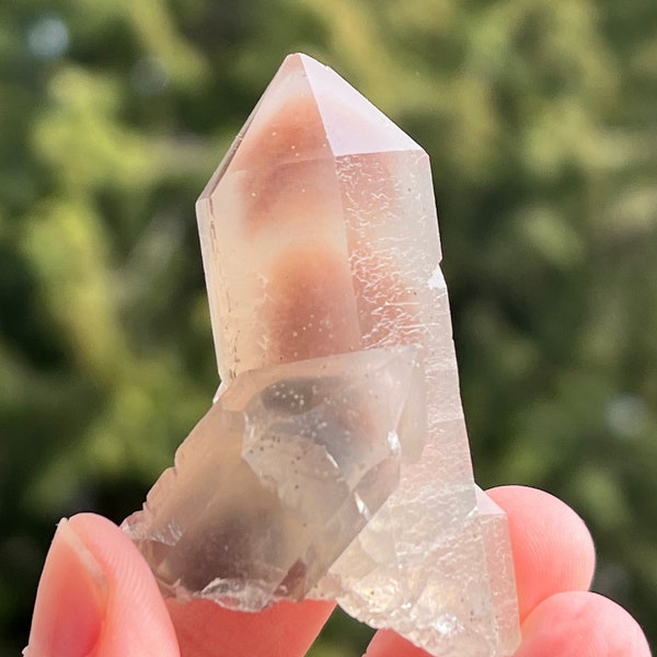 Inner Mongolia Phantom Quartz Crystal with Hematite Inclusions from China