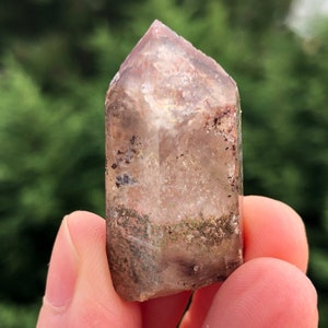 Colorado Phantom Quartz Point with Hematite