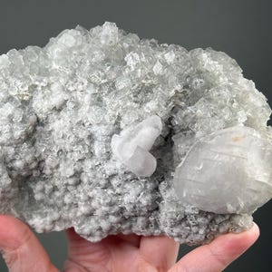 Light Green Fluorite Cube Cluster with White Calcite from Fujian, China