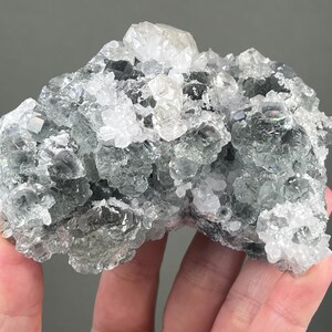 Light Green Fluorite Crystals with Calcite -- Nice Quality and Luster -- from Fujian, China