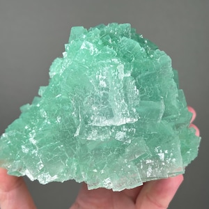 Large Green Halite Crystal Specimen -- Very Nice Luster and Quality -- From Poland