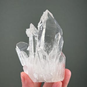 Arkansas Clear Quartz Crystal Cluster -- Self Standing, Very Nice Quality and Clarity -- From Mt. Ida, Arkansas
