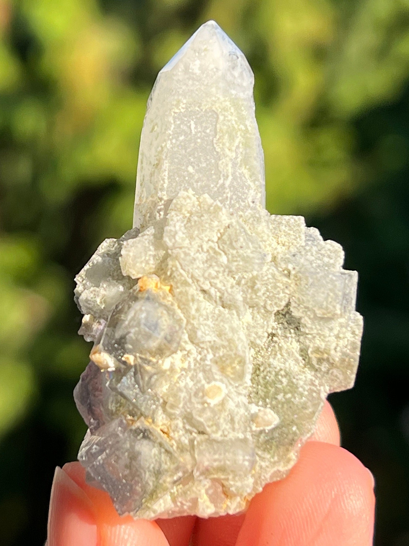 ヤオガンシアン蛍石入りクォーツ ヤオガンシアン蛍石入りクォーツ