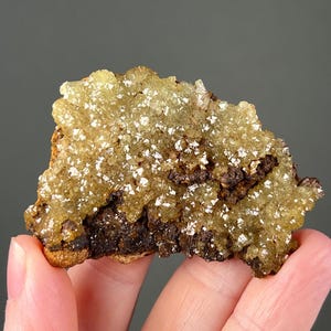 Green Adamite Crystal Cluster -- Nice Luster -- from Ojuela Mine, Durango, Mexico