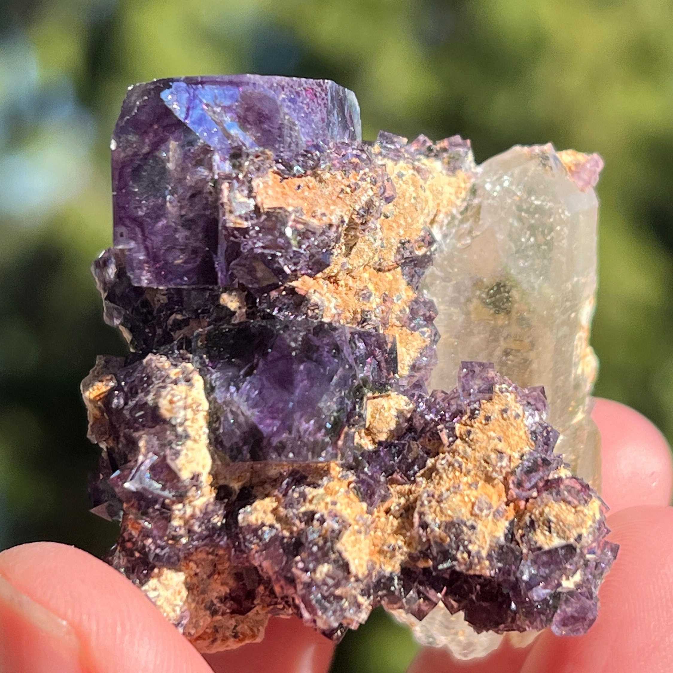 ヤオガンシアン蛍石入りクォーツ ヤオガンシアン蛍石入りクォーツ