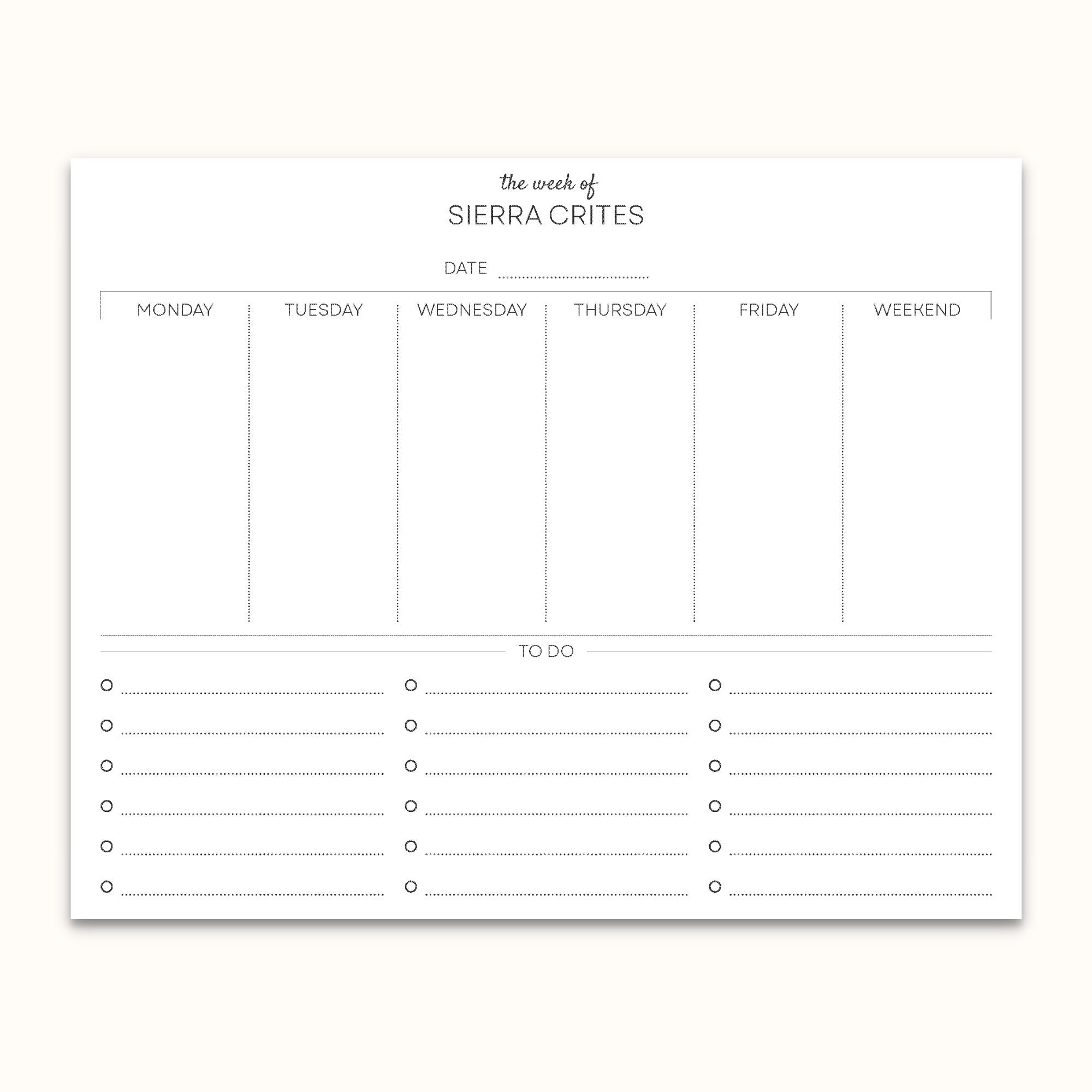 Tear Away Calendar - Etsy