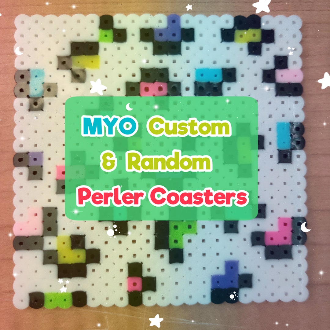 Custom Perler Bead Coaster, Personalized Coasters, Customized Accessories, Make Your Own Coaster