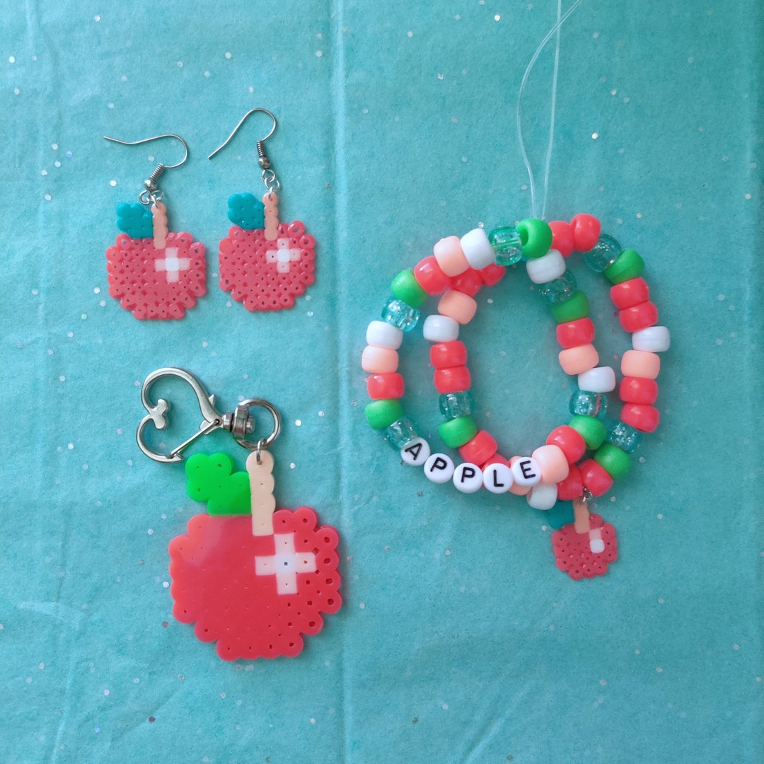 red-apple-jewelry-fall-inspired-apple-bracelet-cute-fruit-etsy