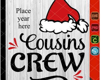 Cousin, Christmas Crew, svg, png, cut file, sublimation