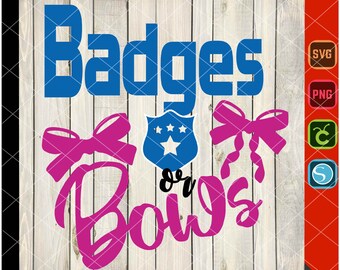 badges or bows Gender reveal, svg, png