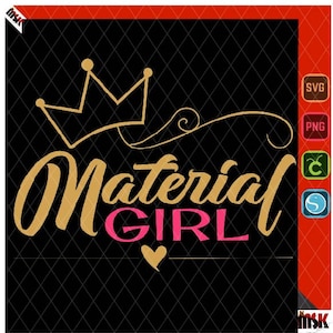 Material Girl, svg, png